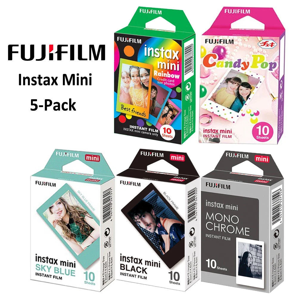 Fujifilm Instax Mini Film | 10–100 Sheets White Edge Photo Paper
