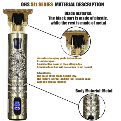 T9 Hair Clipper | Electric Beard Trimmer & 0mm Barber Shaver