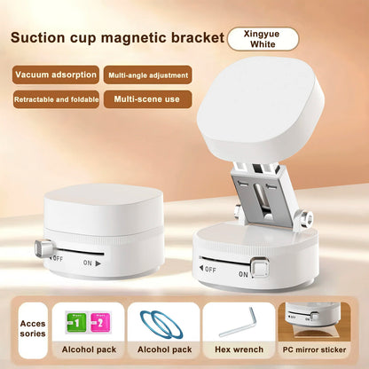 Magnetic Suction Cup Phone Holder | Foldable Multi-Functional Stand