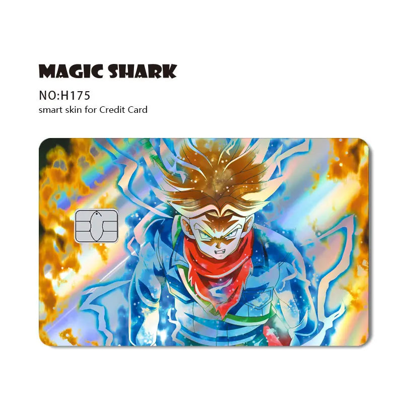 Anime Credit Debit Skin Cover | Goku Vegeta Holographic Card Sticker