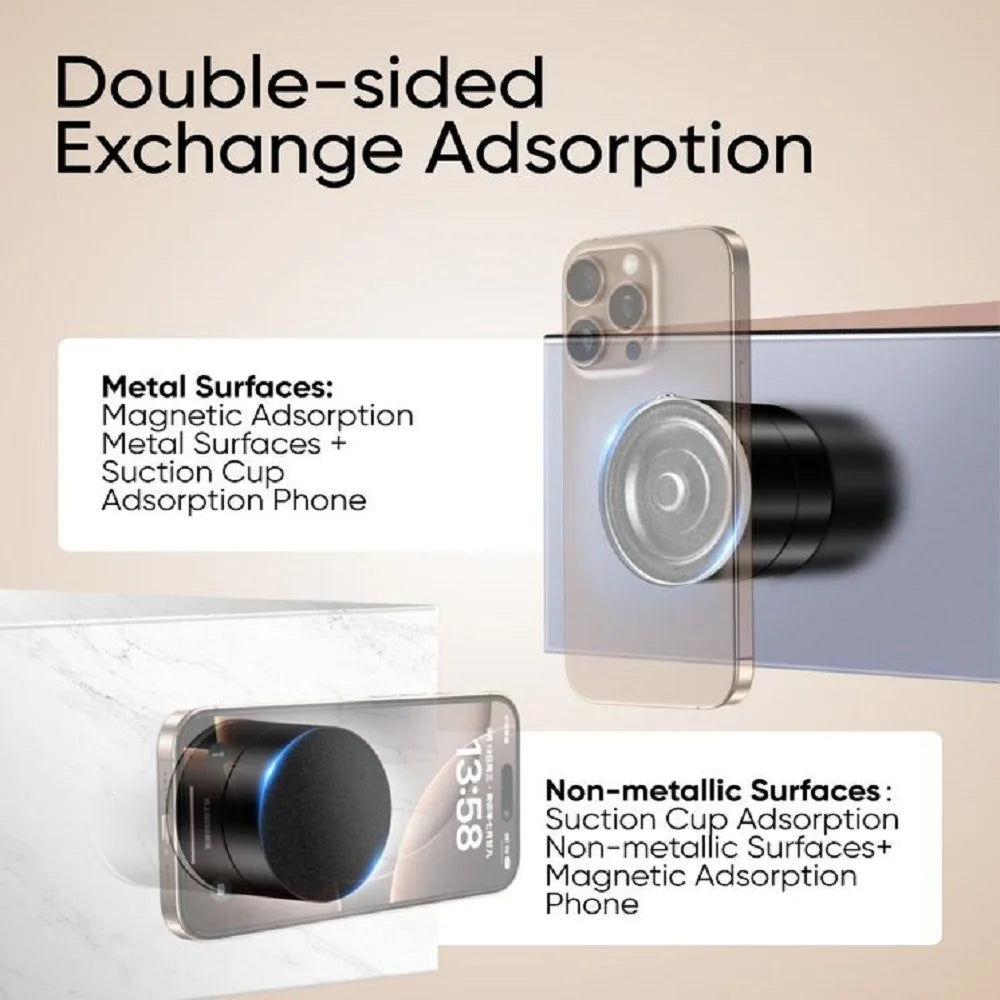 Magnetic Suction Cup Phone Holder | Foldable Multi-Functional Stand