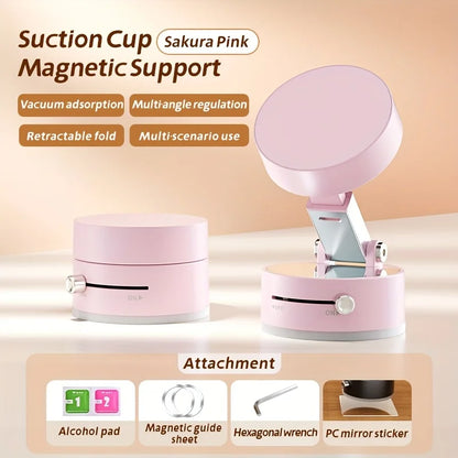 Magnetic Suction Cup Phone Holder | Foldable Multi-Functional Stand