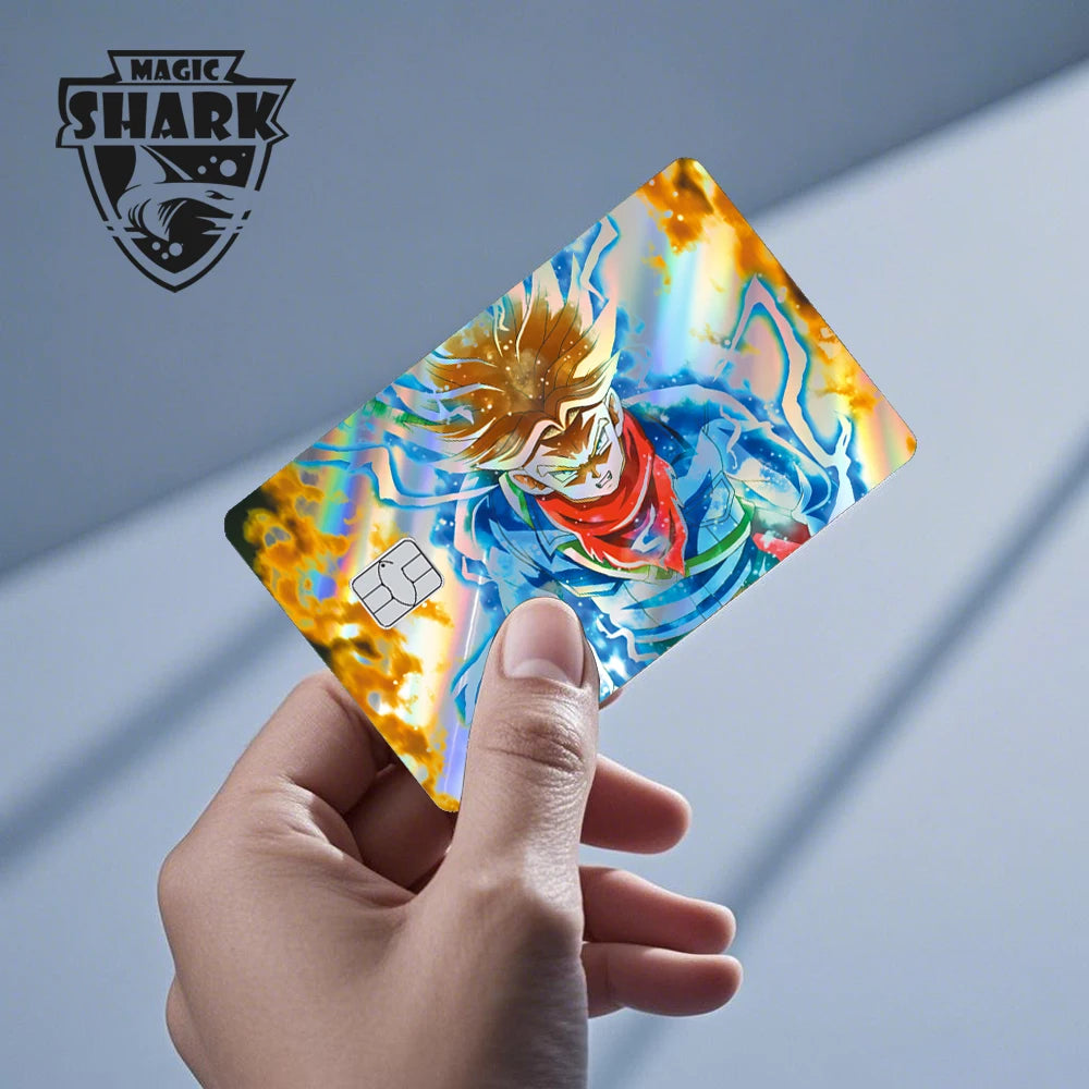 Anime Credit Debit Skin Cover | Goku Vegeta Holographic Card Sticker