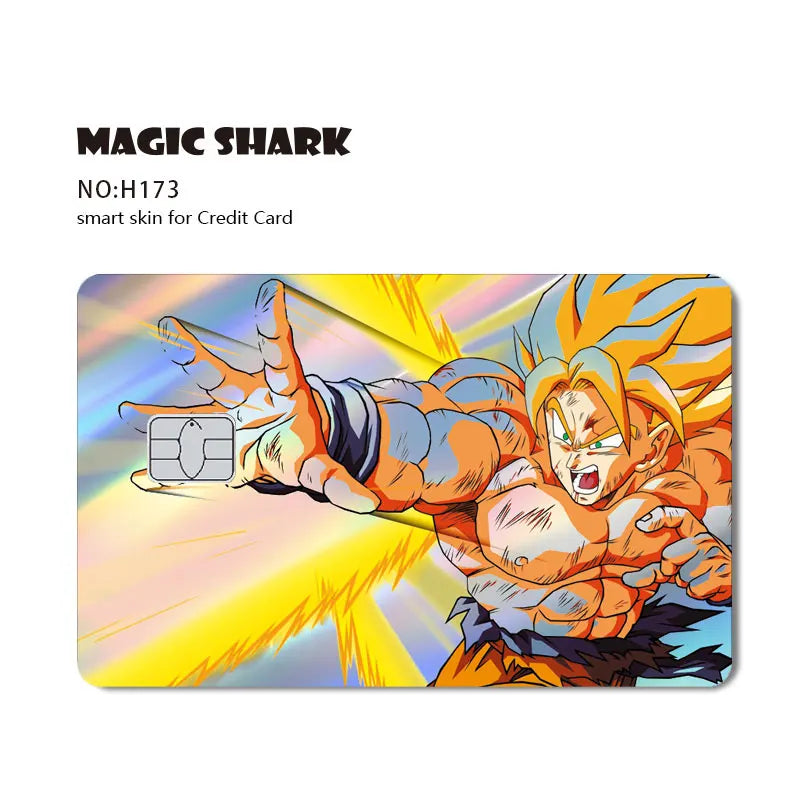 Anime Credit Debit Skin Cover | Goku Vegeta Holographic Card Sticker