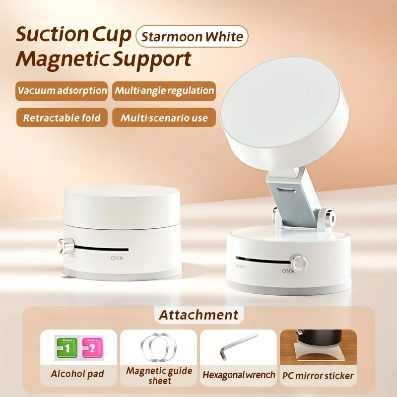 Magnetic Suction Cup Phone Holder | Foldable Multi-Functional Stand