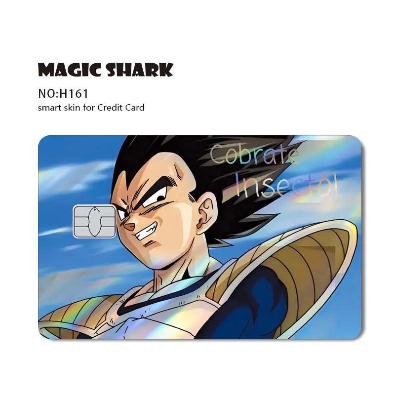 Anime Credit Debit Skin Cover | Goku Vegeta Holographic Card Sticker
