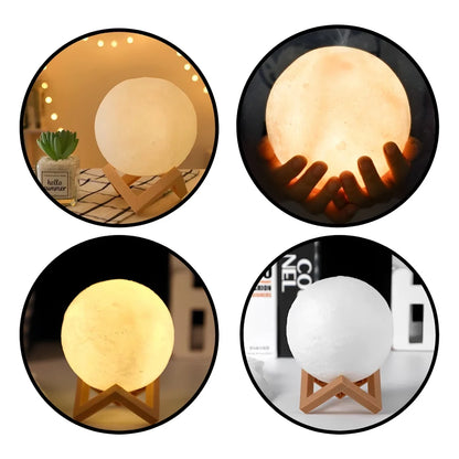 Moon Lamp LED Night Light | Starry Bedroom Décor & Kids Gift
