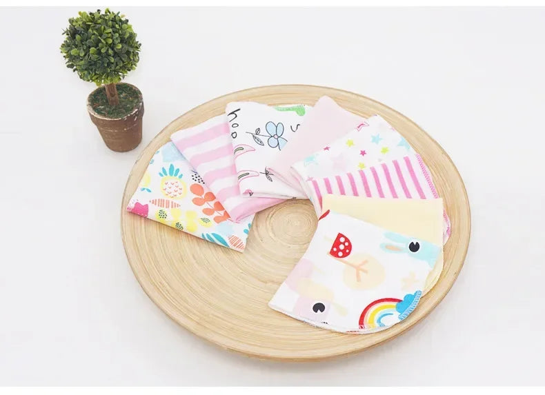 5/8 Pcs Cotton Newborn Baby Towels | Soft Washcloths & Nursing Wipes