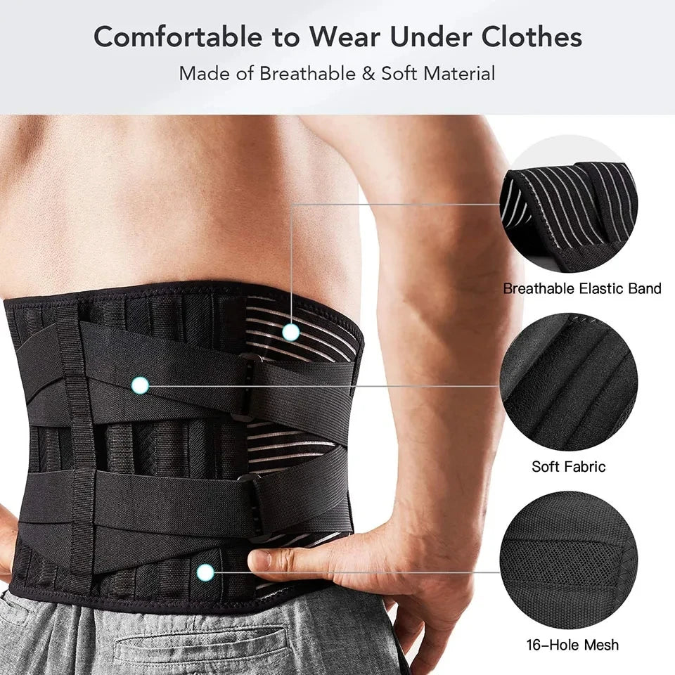 Adjustable Lumbar Support Belt | Orthopedic Back Brace & Pain Relief