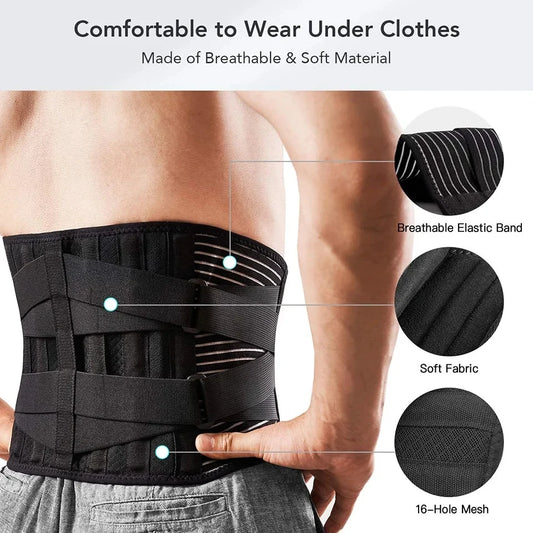 Adjustable Lumbar Support Belt | Orthopedic Back Brace & Pain Relief